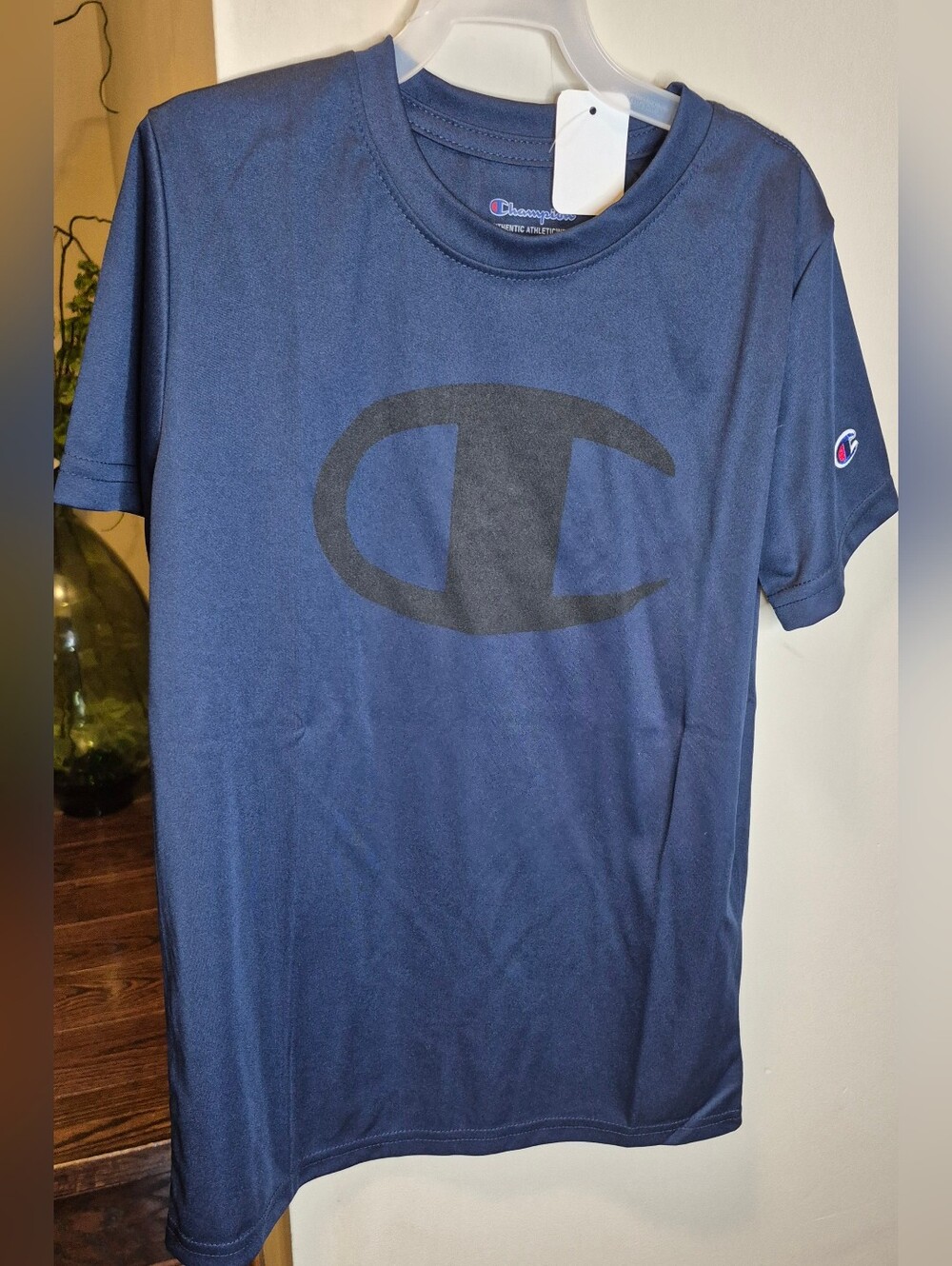 Champion Boy's Navy Logo T-Shirt - Picture 5 of 7